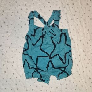Star summer baby romper